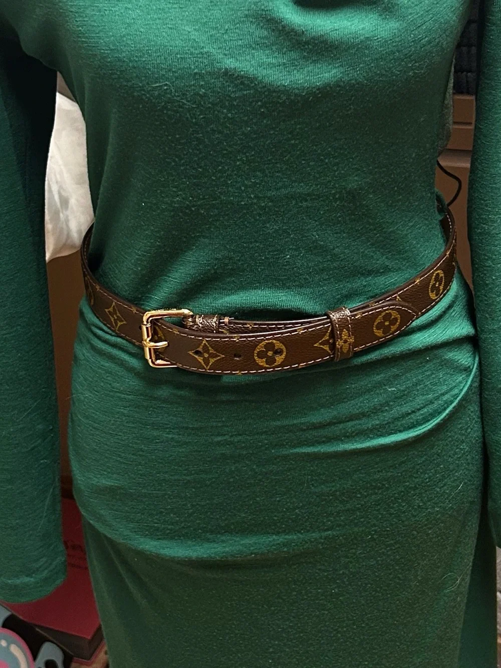 Authentic Louis Vuitton Ceinture Monogram Pochette Belt / Bum Bag